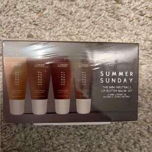 Summer Sundays Lip Butter Balm Set - Tan, Brown, Cream, burgundy -SOLD OUT